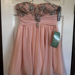 My Michelle Pink Embellished Prom Dress